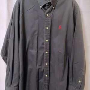 Ralph Lauren Blue Label Dark Gray Button Down Shirt